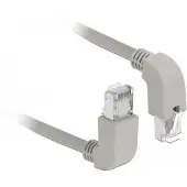 DeLOCK netwerkkabel RJ45 Cat.6A S/FTP, met gebogen stekker aan de boven- en onderkant, 1 meter