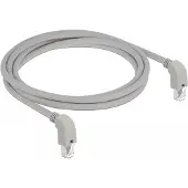DeLOCK S/FTP CAT6a 10 Gigabit netwerkkabel haaks naar boven / haaks naar boven / grijs - LSZH - 2 meter