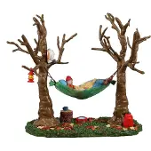Lemax Camping Hammock Buddy Kerst