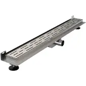 Brauer Muur Douchegoot Met Sleufrooster En Muurflens - 70cm - Geborsteld RVS - Douche, Douchegoten - 4260483793059