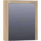 Brauer Rise Spiegelkast 60x70cm Massief Eiken - Vingerlas Eiken Grijs - Rechtsdraaiend - Spiegels - Spiegelkasten - 8720359344526
