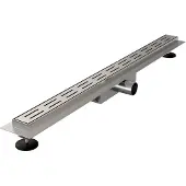 Brauer Small douchegoot 70cm met standaard rooster en flens RVS geborsteld