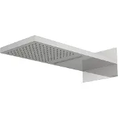 Regn Hoofddouche Met Water- En Regenval Geborsteld Nikkel - Messing - Kranen, Douchekranen, Hoofddouches - 8720297692062 - Kranen, Douchekranen, Hoofddouches