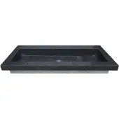 Wiesbaden Wastafel b-stone 120x46x5 cm zonder kraangaten hardsteen zwart