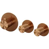 Brauer Copper Carving inbouwthermostaat en 2 stopkranen geborsteld koper PVD