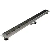 Brauer Douchegoot Met Sleufrooster En Vloerflens - 120cm - Mat Zwart - Douche, Douchegoten - 8720724503251