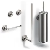 Clou Flat toilet accessoireset, rvs geborsteld