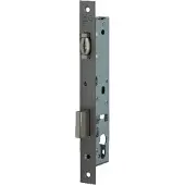 Nemef 9680 Rolschootdeurslot | DM25mm | voorplaat RVS 24x245mm rechthoekig | zamac vernikkelde rol- en nachtschoot | DR 1+2+3+4 - 9968107000