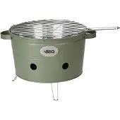 H&L teil Ø34,5cm mat groen groen Metaal BBQ Barbecue