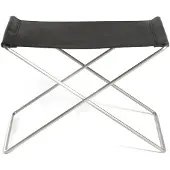 OX Denmarq OX Stool kruk leer zwart, roestvrij staal