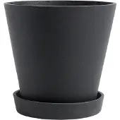 HAY Flowerpot Plantenpot met Onderschotel X-Large | Black