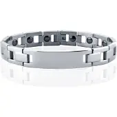 TJ Tom Jaxon Edelstaal heren armband Tom Jaxon Magneten Graveren Zilverkleurig