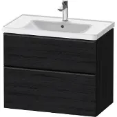 Duravit Badkamermeubelset d-neo wastafel keramiek 80x48x62.5 cm mat eiken zwart
