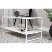 Venture Home Staal salontafel 101,6x43,2cm wit.