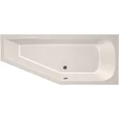 Xenz Lagoon Compact badkuip links 160x75x40cm ebony mat zwart