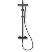 BLUE LABEL Brondby Stortdoucheset - Geborsteld Gunmetal PVD - Messing - Kranen, Douchekranen, Douchesets, Opbouw Douchesets, Stortdouches - Kranen, Douchekranen, Douchesets, Opbouw douchesets,