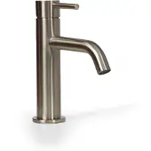 BLUE LABEL Brondby Wastafelkraan - Geborsteld Nikkel PVD - Zonder Waste - Messing - Kranen, Wastafelkranen, Opbouw Wastafelkranen - 8711802072615