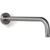 BLUE LABEL Brondby Douchearm 30cm - Geborsteld Nikkel PVD - Wandkraan - Messing - Kranen, Douchekranen, Hoofddouche Houders - 8711802074244 - Kranen, Douchekranen, Hoofddouche houders