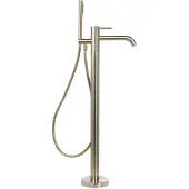 BLUE LABEL Brondby Vrijstaande Badmengkraan - Geborsteld Goud PVD - Messing - Kranen, Badkranen, Vrijstaande Badkranen - 8711802074794