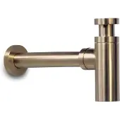 BLUE LABEL Brondby Designsifon - Geborsteld Goud PVD - Messing - 8711802074732 - Wastafels, Sifons