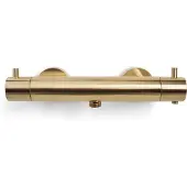 BLUE LABEL Brondby Douchethermostaat - Geborsteld Goud PVD - Messing - Kranen, Douchekranen, Douchethermostaten - 8711802074626 - Kranen, Douchekranen, Douchethermostaten