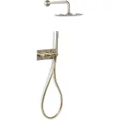 BLUE LABEL Brondby Inbouw Stortdoucheset - Geborsteld Goud PVD - Messing - Kranen, Douchekranen, Douchesets, Inbouw Douchesets - 8711802074596 - Kranen, Douchekranen, Douchesets, Inbouw douchesets