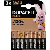 Duracell 2x Alkaline Plus AAA Batterijen - 8 stuks