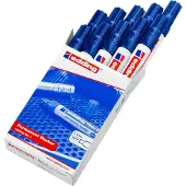Edding No. 1 Permanentmarker 100% Gerecycled Breed Beitelpunt 1 - 5 mm Blauw Navulbaar Waterbestendig