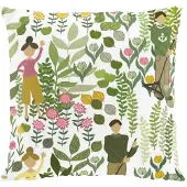Arvidssons textil Trädgård kussenhoes 47x47 cm Groen