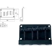 Boston BB-304-B Brug-Staartstuk voor Jocker/Puncher Basgitaren - Zwart, 20mm