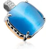 Zinzi zih667b - Zilveren hanger - Cateye - Blauw