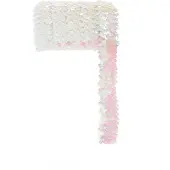 Partyxplosion Paillettenband breed elastisch wit 3m (wit, 300x2,7cm)
