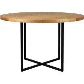 Dutchbone Eettafel Class rond | mdf naturel 120x120x75 cm eettafels | NADUVI
