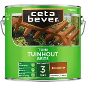 Cetabever tuinhout beits transparant donker eik zijdeglans 2,5 liter