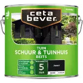 Cetabever Schuur & Tuinhuis Beits Dekkend - Zwart - 2,5L
