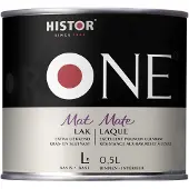 Histor One Lak Mat Acryl (Watergedragen) 500 ML - Wit