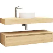 Boss & Wessing Onderkast BWS Lina met Wastafelblad 120x50cm Licht Eiken