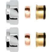 SaniGoods knelkoppelingen 15mm chroom - set van 2
