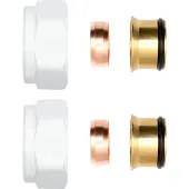 Belrad knelkoppelingen 15mm wit - set van 2