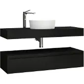 Boss & Wessing Onderkast BWS Lina met Wastafelblad 120x50cm Mat Zwart