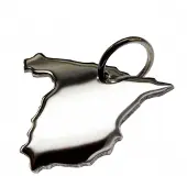 MOOYE ® - Collectie Zilveren Landkaart Spanje ketting hanger