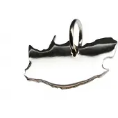 MOOYE ® - Collectie Zilveren Landkaart Zuid Afrike ketting hanger