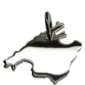 MOOYE ® - Collectie Zilveren Landkaart Mallorca ketting hanger