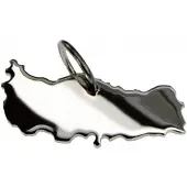 MOOYE ® - Collectie Zilveren Landkaart Turkije ketting hanger