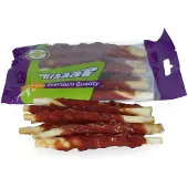 Braaaf 10x Hondensnack Rol Sticks Eend 12 cm 80 gr