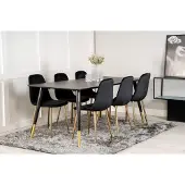 Ebuy24 Dipp eetkamertafel 90x180cm zwart.