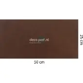 Walluxe Leathr Krachtig Kastanje Uni Zelfklevend 1 m² - 25 x 50 cm
