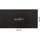 Walluxe Leathr Zeeuws Zwart Croco Zelfklevend 1 m² - 25 x 50 cm