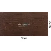 Walluxe Leathr Krachtig Kastanje Croco Zelfklevend 1 m² - 25 x 50 cm