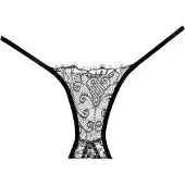 Allure Lingerie Adore Enchanted Belle Panty met open kruisje – Zwart
